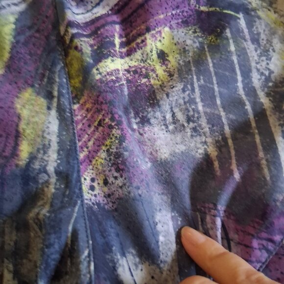 Athleta Simone Biles Girl's Size XL (14) Purple Gray Pattern Athletic Shorts - Picture 12 of 12